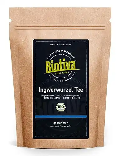 Bio Ingwerwurzel Tee: Intensive Schärfe für belebenden Genuss - 100% geschnitten und kontrolliert aus Deutschland